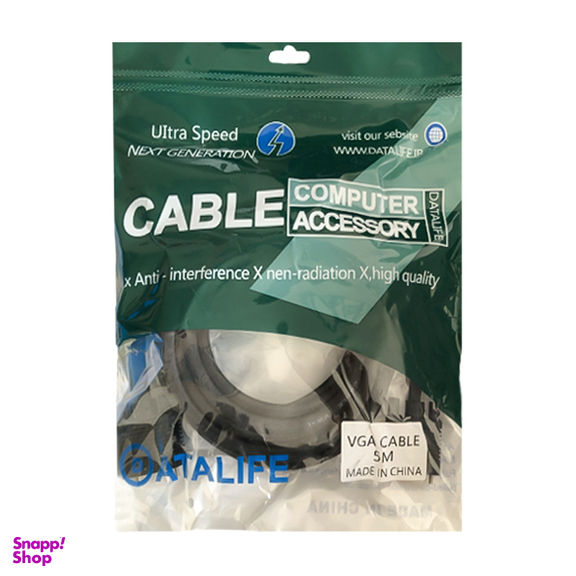 کابل VGA ضخیم دیتا لایف (Data Life) طول 5 متر