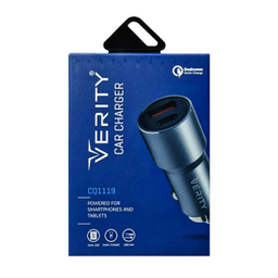 شارژر فندکی وریتی (Verity) مدل CQ1119 دو پورت به همراه کابل تایپ سی