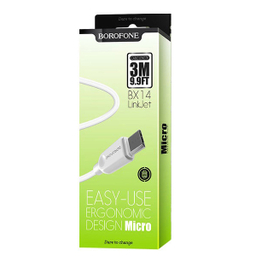 کابل تبدیل USB به MicroUSB بروفون (Borofone) مدل BX14 طول 1 متر