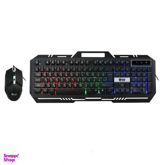 کیبورد و ماوس گیمینگ بک لایت اسکار (Oscar) گلد مدل KB-9001