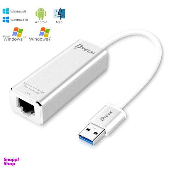 مبدل USB-3 به LAN 1Gbps دیتک (Dtech) مدل DT-6550