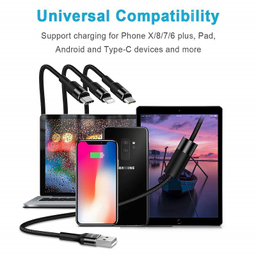 کابل شارژ سه سر بیبوشی (Biboshi) مدل Cable A17