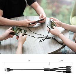 کابل شارژ سه سر بیبوشی (Biboshi) مدل Cable A17