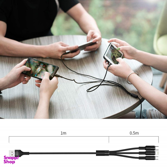 کابل شارژ سه سر بیبوشی (Biboshi) مدل Cable A17