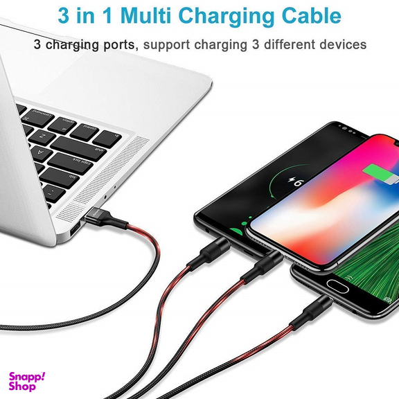 کابل شارژ سه سر بیبوشی (Biboshi) مدل Cable A17
