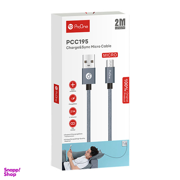 کابل تبدیل USB به Micro USB پرووان (ProOne) مدل PCC195