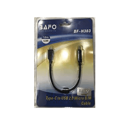 کابل تبدیل USB Type C M USB2.0 Micro B/M بافو (Bafo) مدل BF-H383