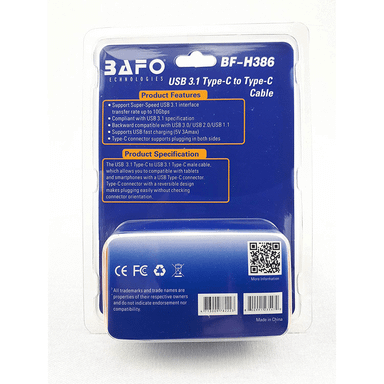 کابل تبدیل USB 3.1 USB TYPE C بافو (Bafo) مدل BF-H386