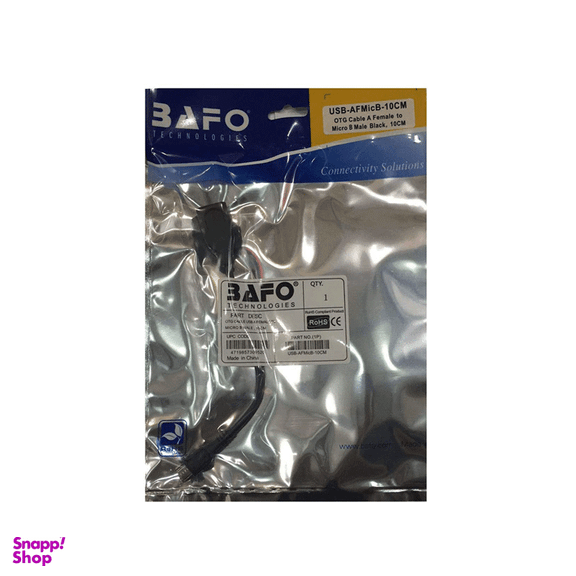کابل تبدیل USB2.0 AF Micro OTG بافو (Bafo) طول 10 سانتی متر