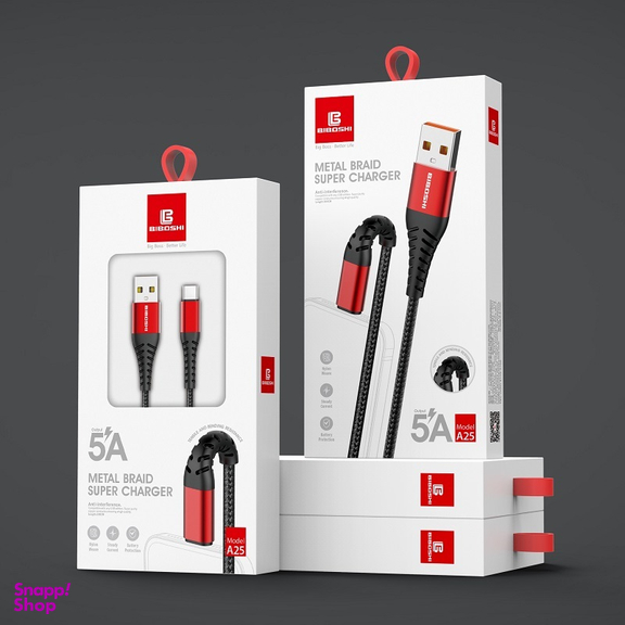 کابل شارژ USB لایتنینگ بیبوشی (Biboshi) مدل A25