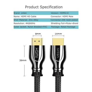 کابل HDMI اونتن مدل OTN-8307 طول 5 متر