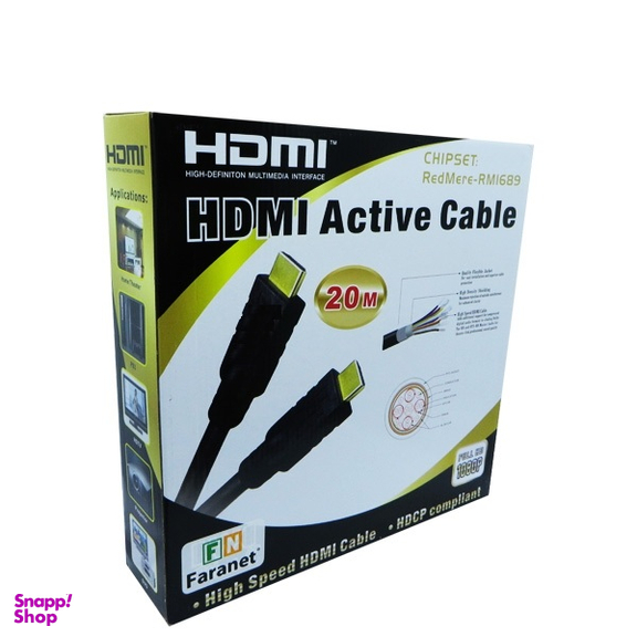 کابل HDMI کانکتور طلایی سه بعدی فرانت (Faranet) مدل FN-HCB200