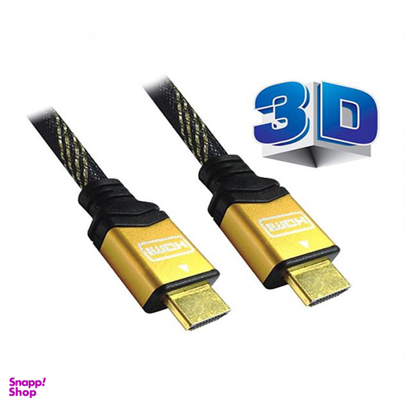 کابل HDMI سرپوش طلایی سه بعدی فرانت (Faranet) مدل FN-HCB015 طول 5.1 متر