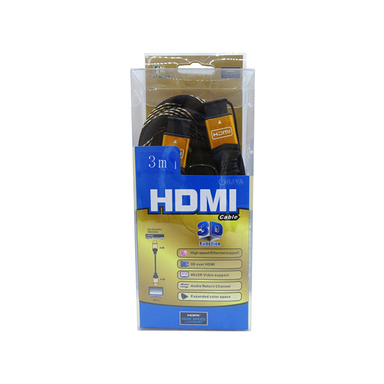 کابل HDMI سرپوش طلایی سه بعدی فرانت (Faranet) مدل FN-HCB030 طول 3 متر