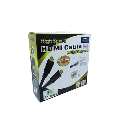 کابل HDMI سرپوش طلایی سه بعدی فرانت (Faranet) مدل FN-HCB050 طول 5 متر
