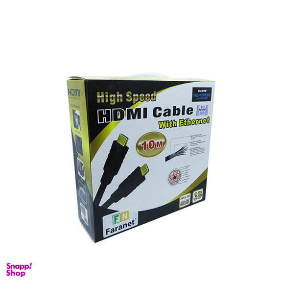 کابل HDMI سرپوش طلایی سه بعدی فرانت (Faranet) مدل FN-HCB050 طول 5 متر