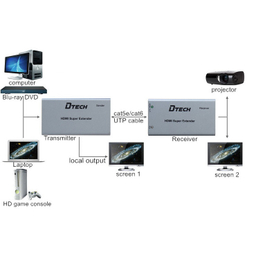 اکستندر HDMI با کابل CAT6 دیتک (Dtech) مذل DT-7009C طول 50متر