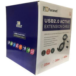 کابل افزایش طول USB 2.0 فرانت (Faranet) مدل FN-U2CF300 طول 30 متر