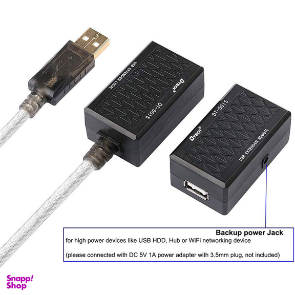کابل افزایش طول USB رو LAN دیتک (Dtech) مدل DT-5015 طول 60 متر