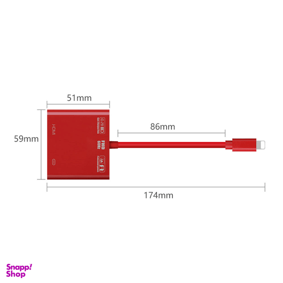 تبدیل لایتنینگ HDMI اونتن مدل OT-7565A