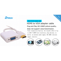 تبدیل HDMI VGA سیم دار دیتک (Dtech) مدل DT-6515