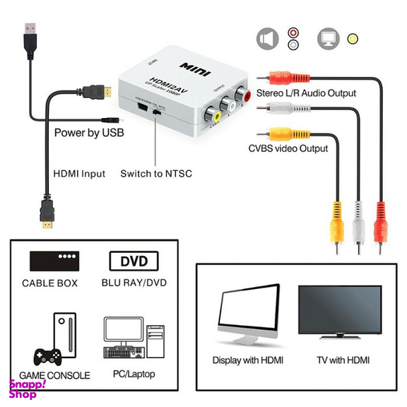 مبدل HDMI AV اونتن مدل OTN-7336
