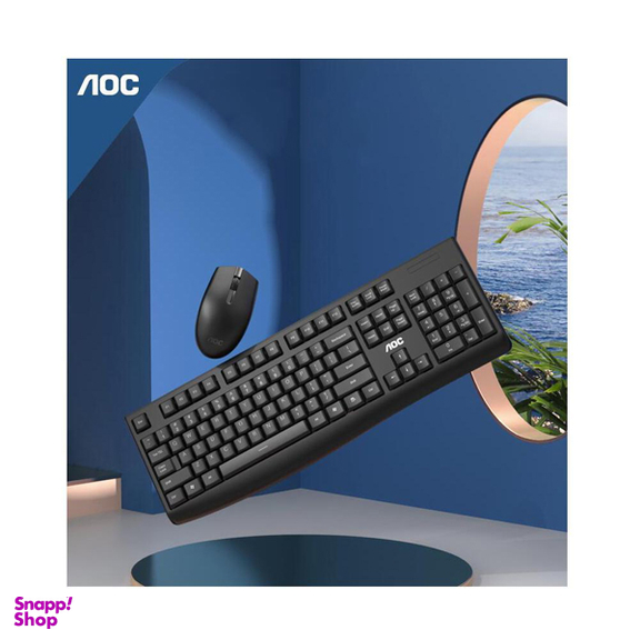موس و کیبورد ارگونومیک بیسیم ای او سی (AOC) مدل KM220