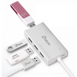 هاب 4 پورت USB-3 سیم دار دیتک مدل DT-3308 سایز 1.2 متر