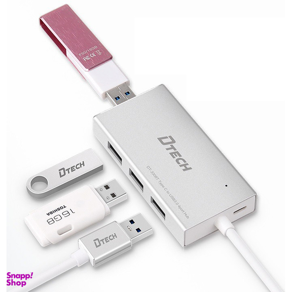 هاب 4 پورت USB-3 سیم دار دیتک مدل DT-3308 سایز 1.2 متر