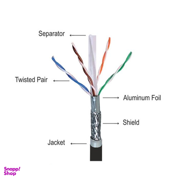 کابل شبکه CAT6 SFTP کی نت (K-net) مدل PVC طول 305 متر