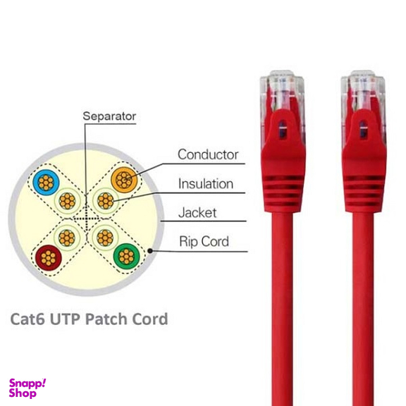 کابل شبکه پچ کورد Cat6 کی نت (K-net) مدل K-N1025 طول 3 متر