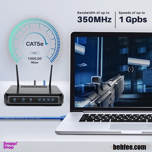 کابل شبکه پچ کورد Cat5e کی نت (K-net) مدل K-N1009 طول 20 متر