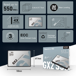 اس اس دی اینترنال تیم گروپ مدل GX2 ظرفیت 512 گیگابایت