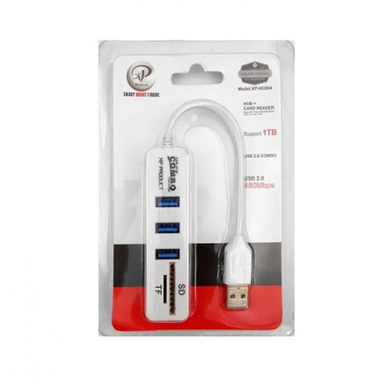 هاب USB 2.0 سه پورت وکارت خوان ایکس پی مدل XP-HC834E