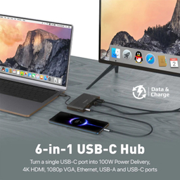 هاب 1 به 6 USB-C پرومیت (Promate) مدل MEDIAHUB-C6