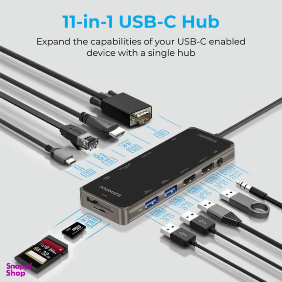 هاب 1 به 11 USB-C پرومیت (Promate) مدل PRIMEHUB-PRO