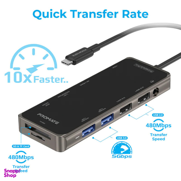 هاب 1 به 11 USB-C پرومیت (Promate) مدل PRIMEHUB-PRO