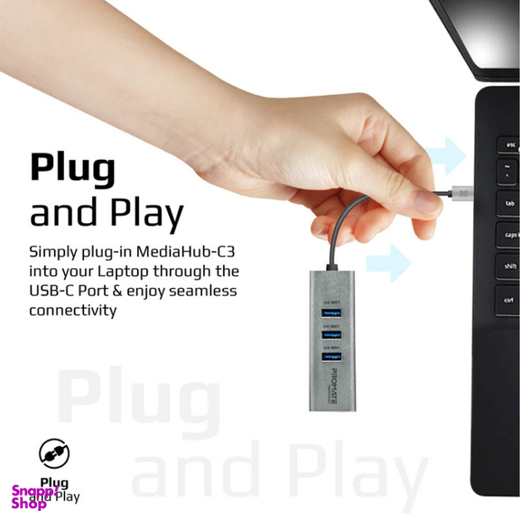 هاب 1 به 4 USB-C پرومیت مدل MEDIAHUB-C3