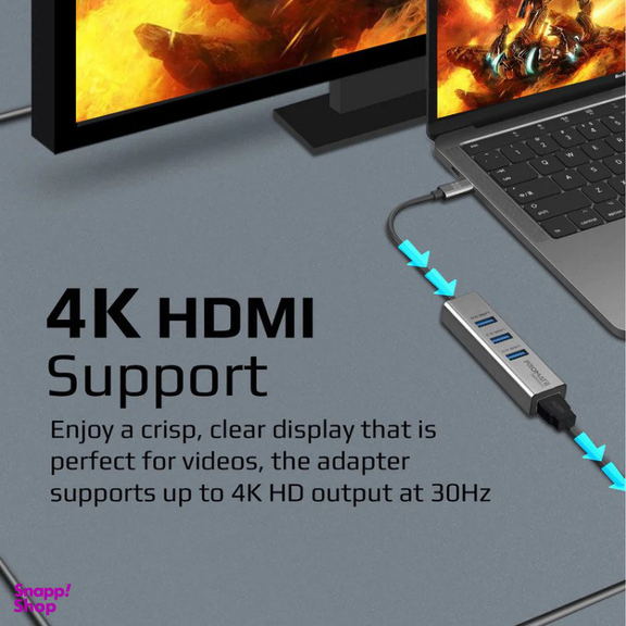 هاب 1 به 4 USB-C پرومیت مدل MEDIAHUB-C3