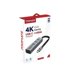 هاب 1 به 4 USB-C پرومیت مدل MEDIAHUB-C3