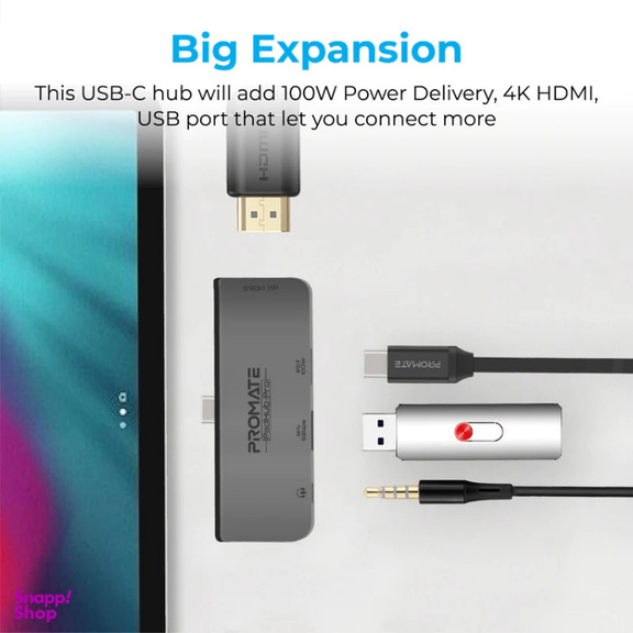 هاب 1 به 4 USB-C پرومیت (Promate) مدل PADHUB-PRO