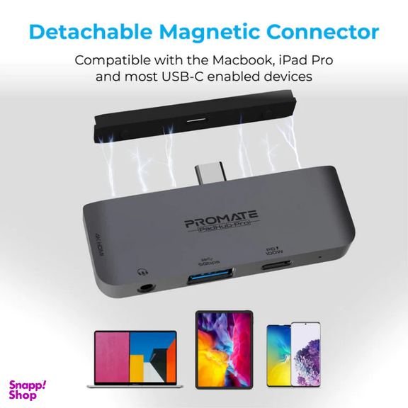 هاب 1 به 4 USB-C پرومیت (Promate) مدل PADHUB-PRO