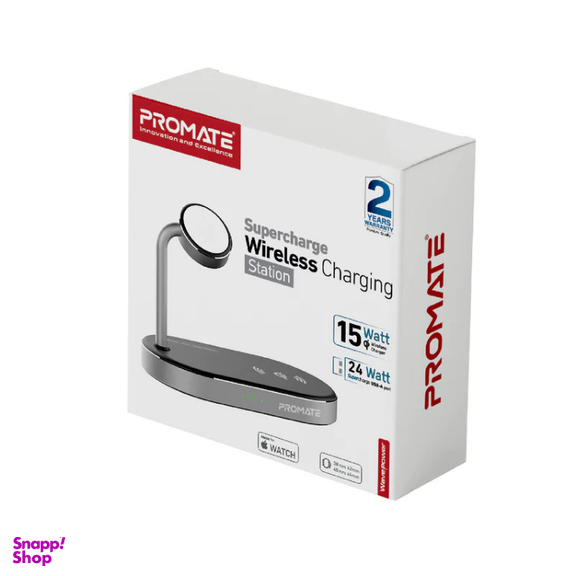 شارژر بی سیم 3 در 1 پرومیت (Promate) مدل WAVEPOWER. EU-GR