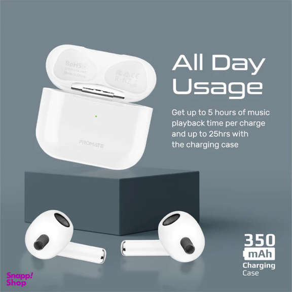 ایربادز بلوتوثی پرومیت (Promate) مدل FREEPODS-2. WHITE