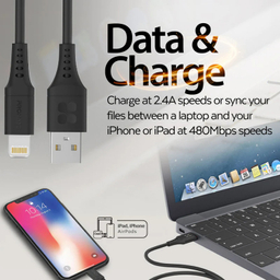کابل شارژ سریع USB-A به لایتنینگ پرومیت (Promate) مدل POWERLINK-AI200 طول 2 متر