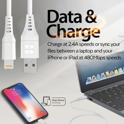 کابل شارژ سریع USB-A به لایتنینگ پرومیت (Promate) مدل POWERLINK-AI200 طول 2 متر
