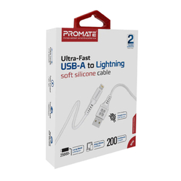 کابل شارژ سریع USB-A به لایتنینگ پرومیت (Promate) مدل POWERLINK-AI200 طول 2 متر