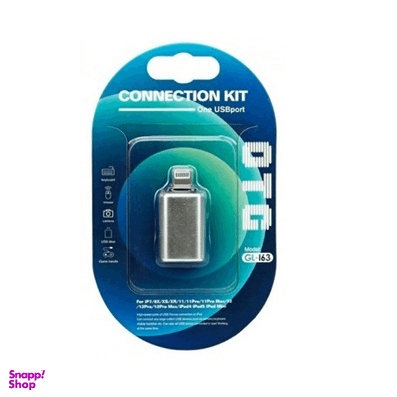 مبدل Otg لایتینگ به USB مدل JH-163