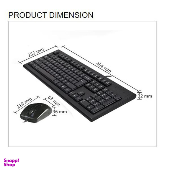 کیبورد و ماوس ای فورتک (A4tech) مدل Multimedia FN Desktop _KR_8520DS