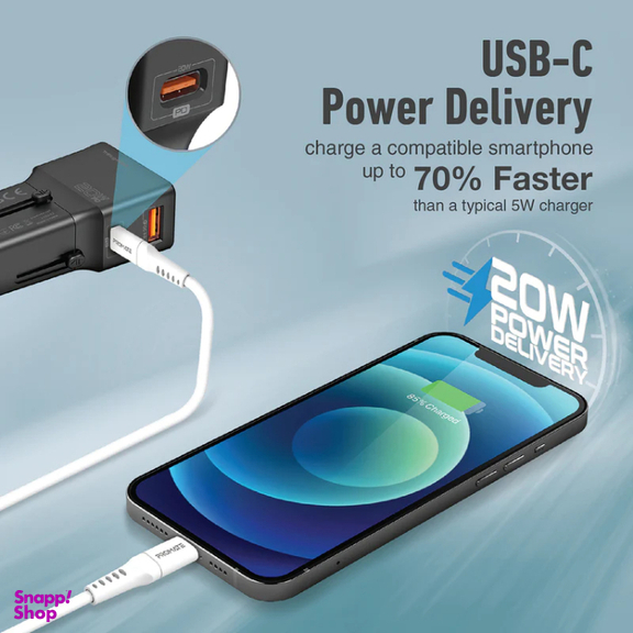 شارژر هوشمند پرومیت مدل TRIPLUG-PD20